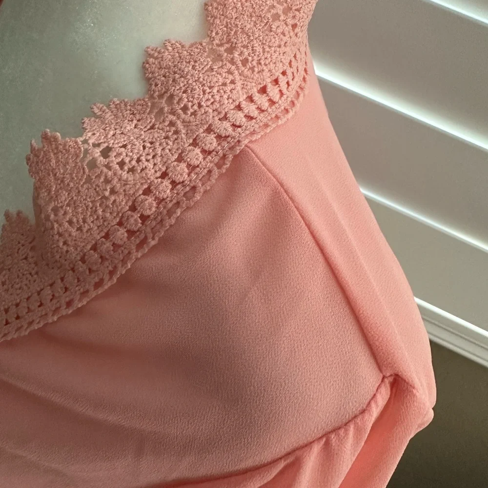 NWT ABOLLRIA Peach Lace Coverup Small - Picture 8 of 13